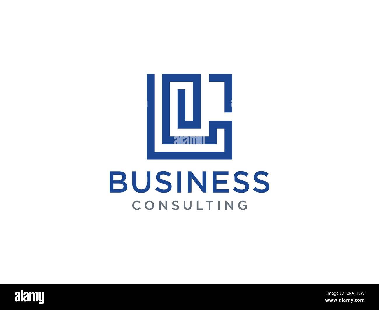 Monogramm L Logo Hipster, isometrische Form LL-Emblem 3D Parallele dünne Linie, lineare Initialen Typografie Design Stock Vektor
