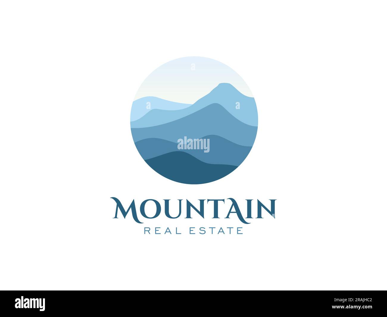 Mountain Logo, Mountain Logo Bilder. Einfaches Vektor-Logo in modernem Stil Stock Vektor