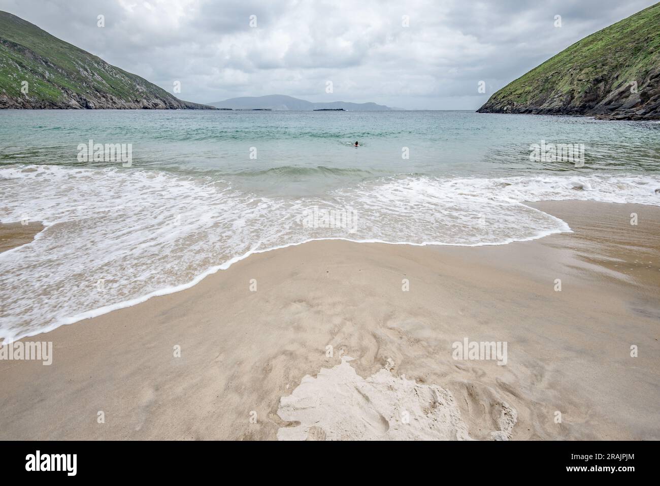 Küstenlandschaft in Keel, Achill Island - eine Insel in der Grafschaft Mayo, Irland Stockfoto