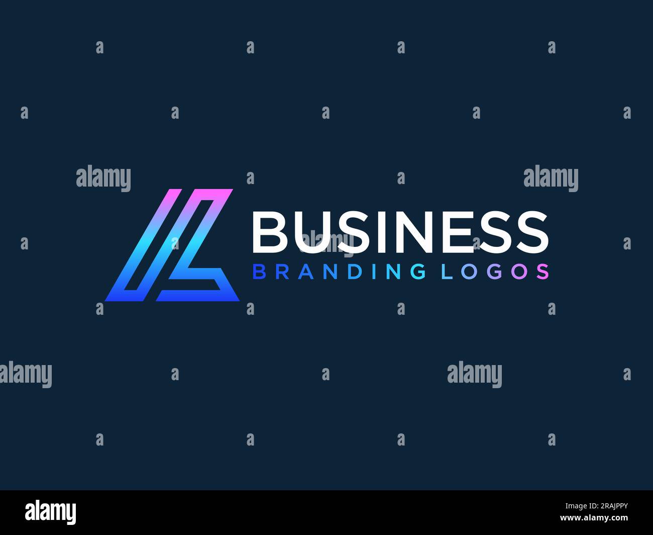 Monogramm L Logo Hipster, isometrische Form LL-Emblem 3D Parallele dünne Linie, lineare Initialen Typografie Design Stock Vektor
