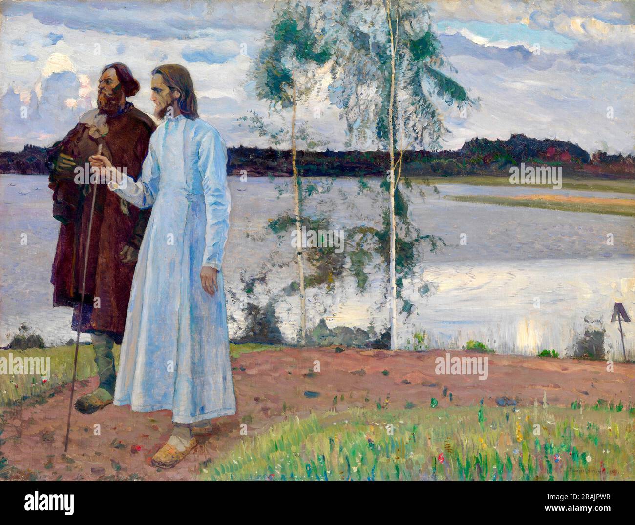 Mikhail Nesterov - Wayfarers Beyond the Wolga - 1922 Stockfoto