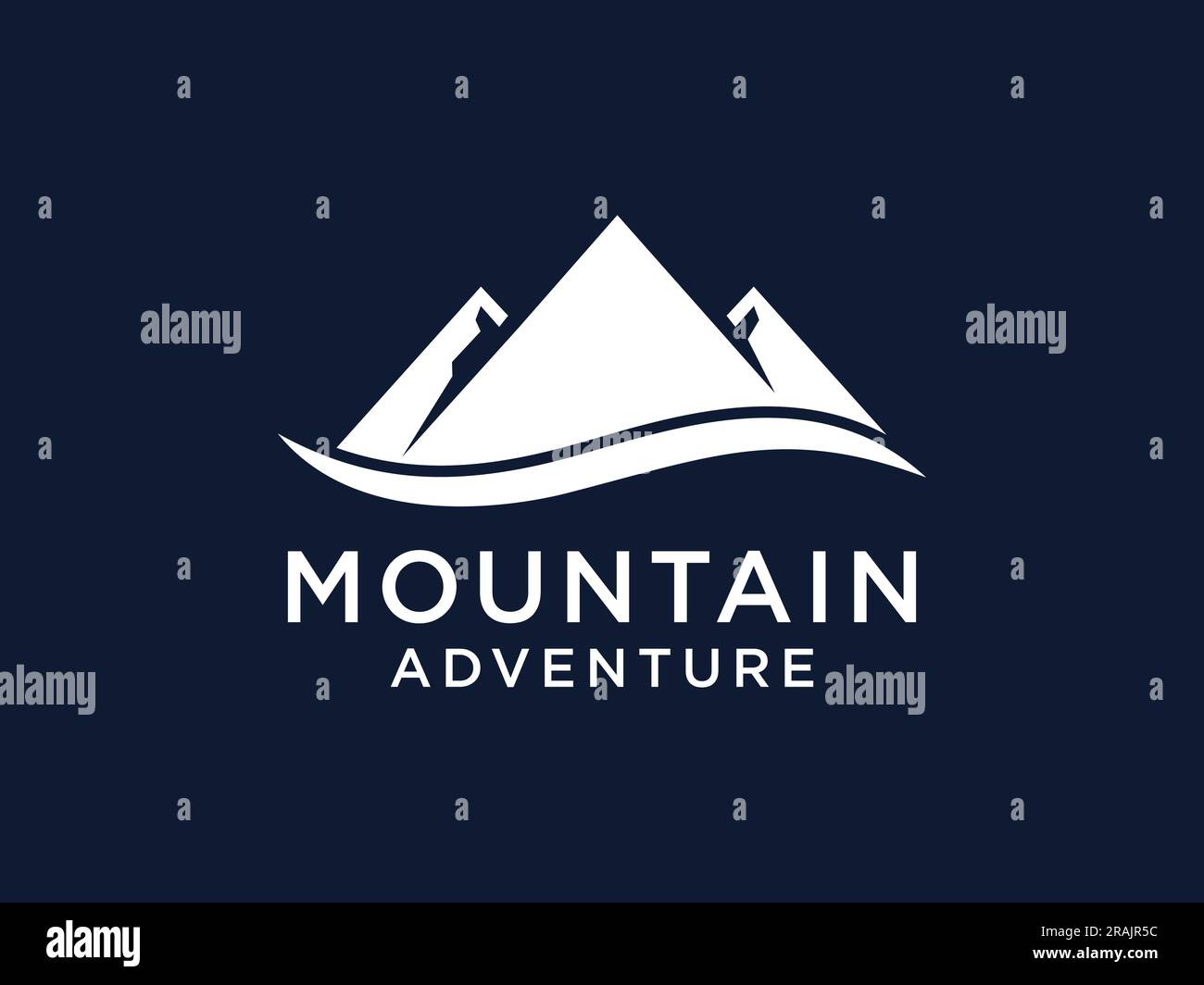 Mountain Logo, Mountain Logo Bilder. Einfaches Vektor-Logo in modernem Stil Stock Vektor