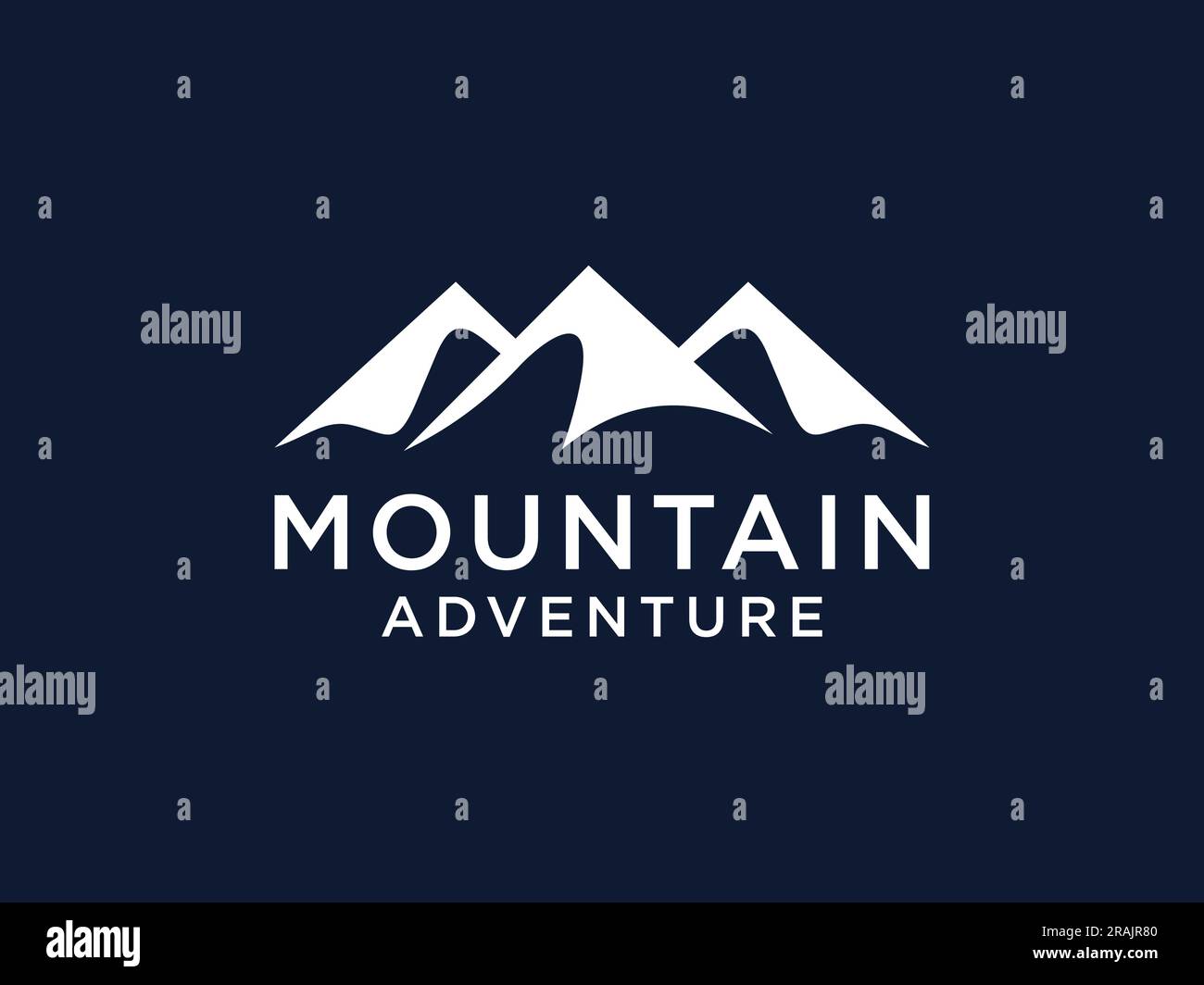 Mountain Logo, Mountain Logo Bilder. Einfaches Vektor-Logo in modernem Stil Stock Vektor