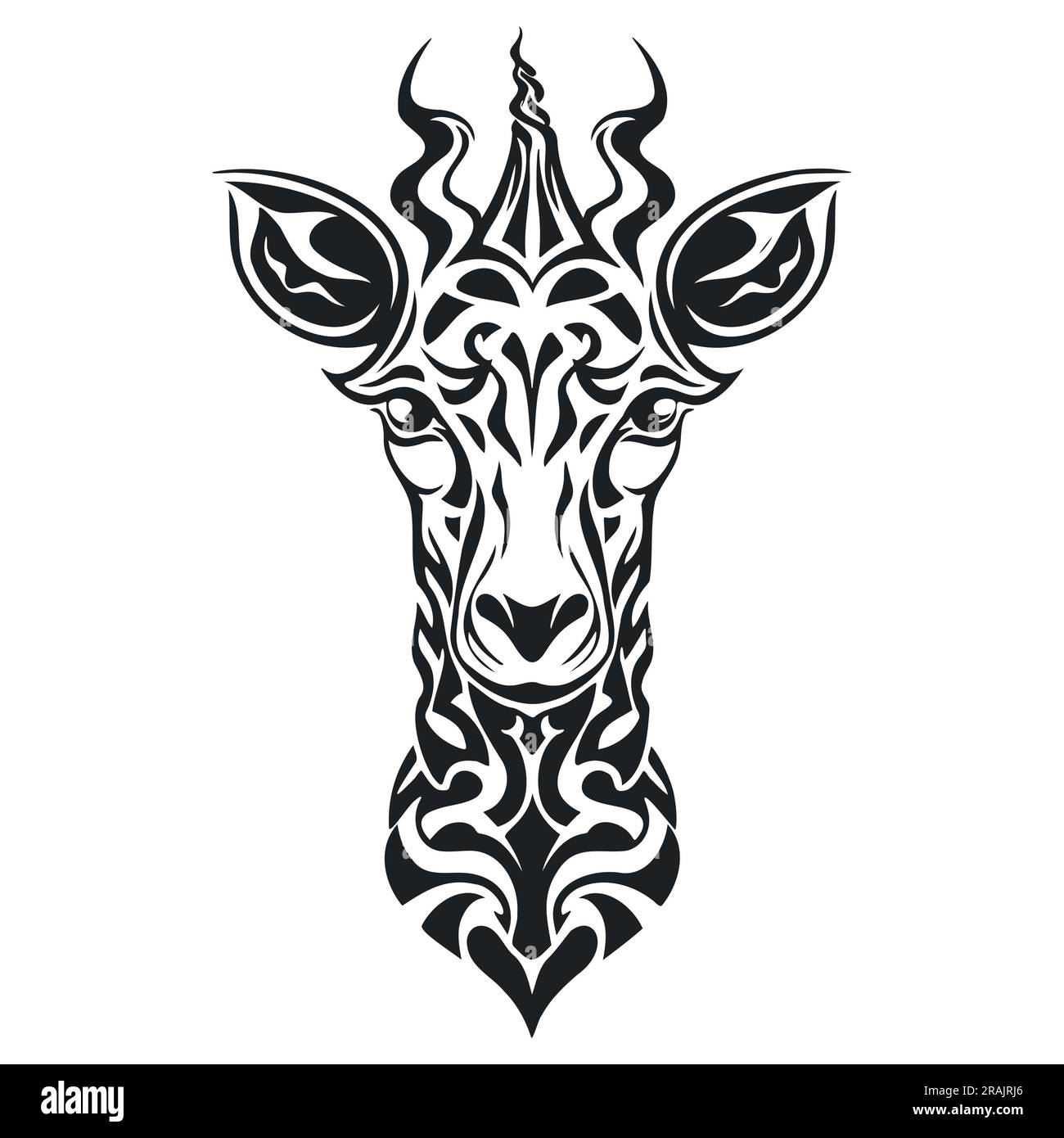 Giraffen-Tier-Illustration, Naturschutzvektor. EPS 10 Stock Vektor