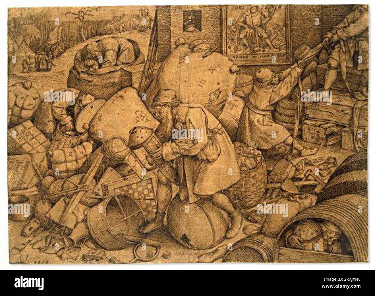 Philistine 1558 von Pieter Bruegel, dem Ältesten Stockfoto