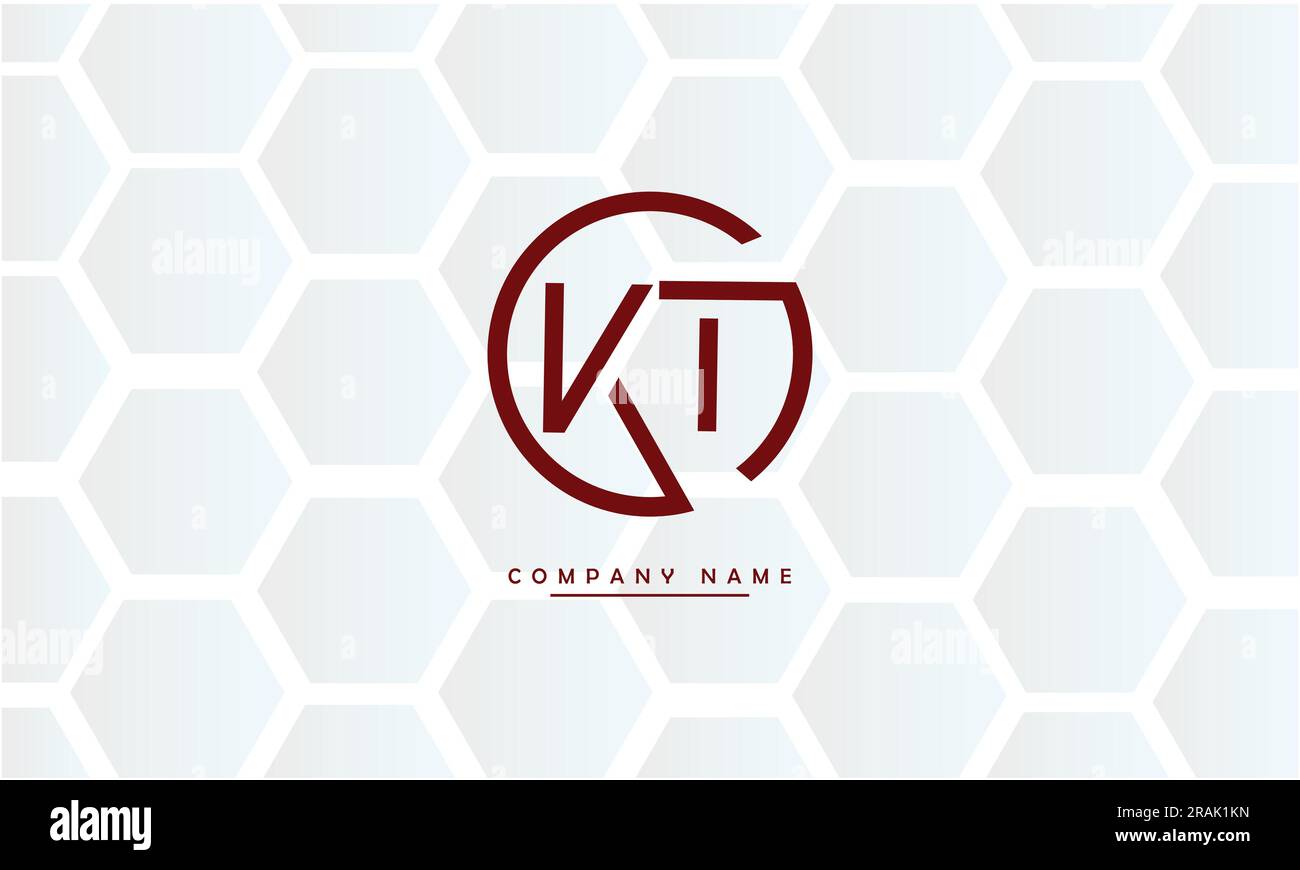 TK, KT – Monogramm mit abstrakten Buchstaben und Logo Stock Vektor