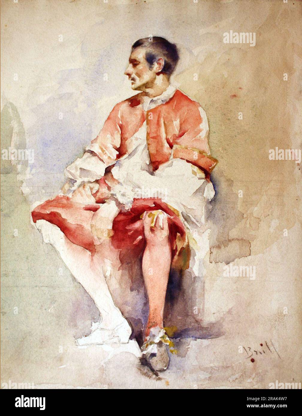 Historische Figur von Joan Brull Stockfoto