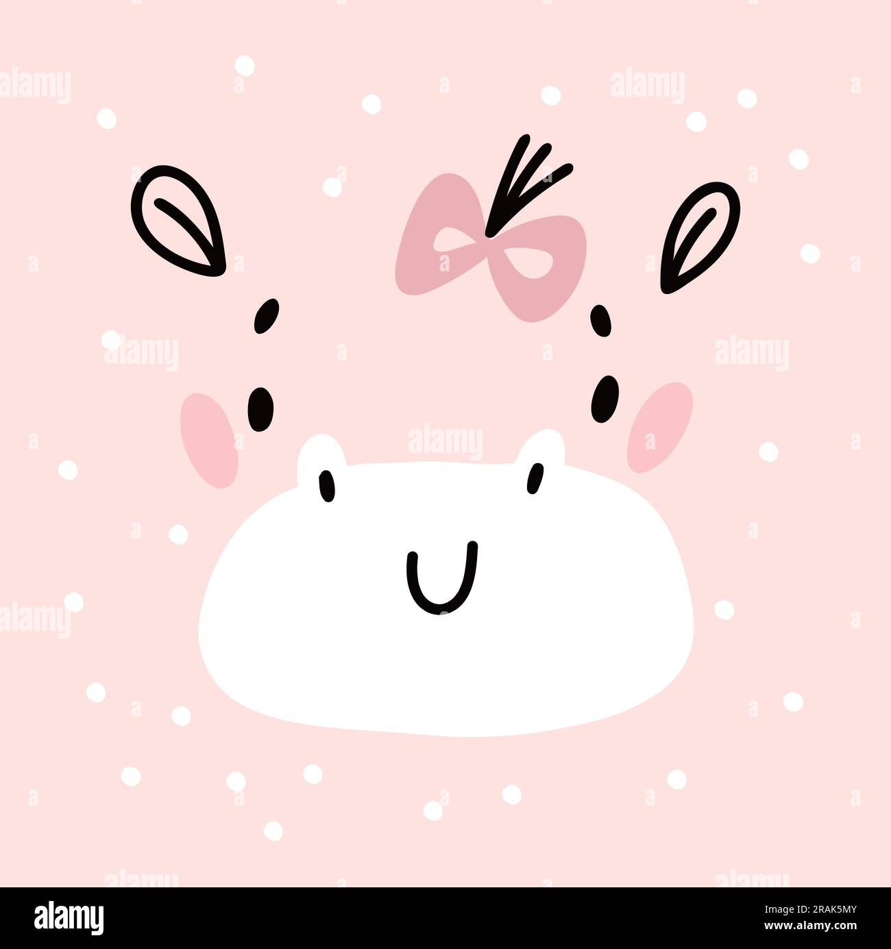 Süßes Tierporträt. Doodle Baby-Affengesicht Stock Vektor