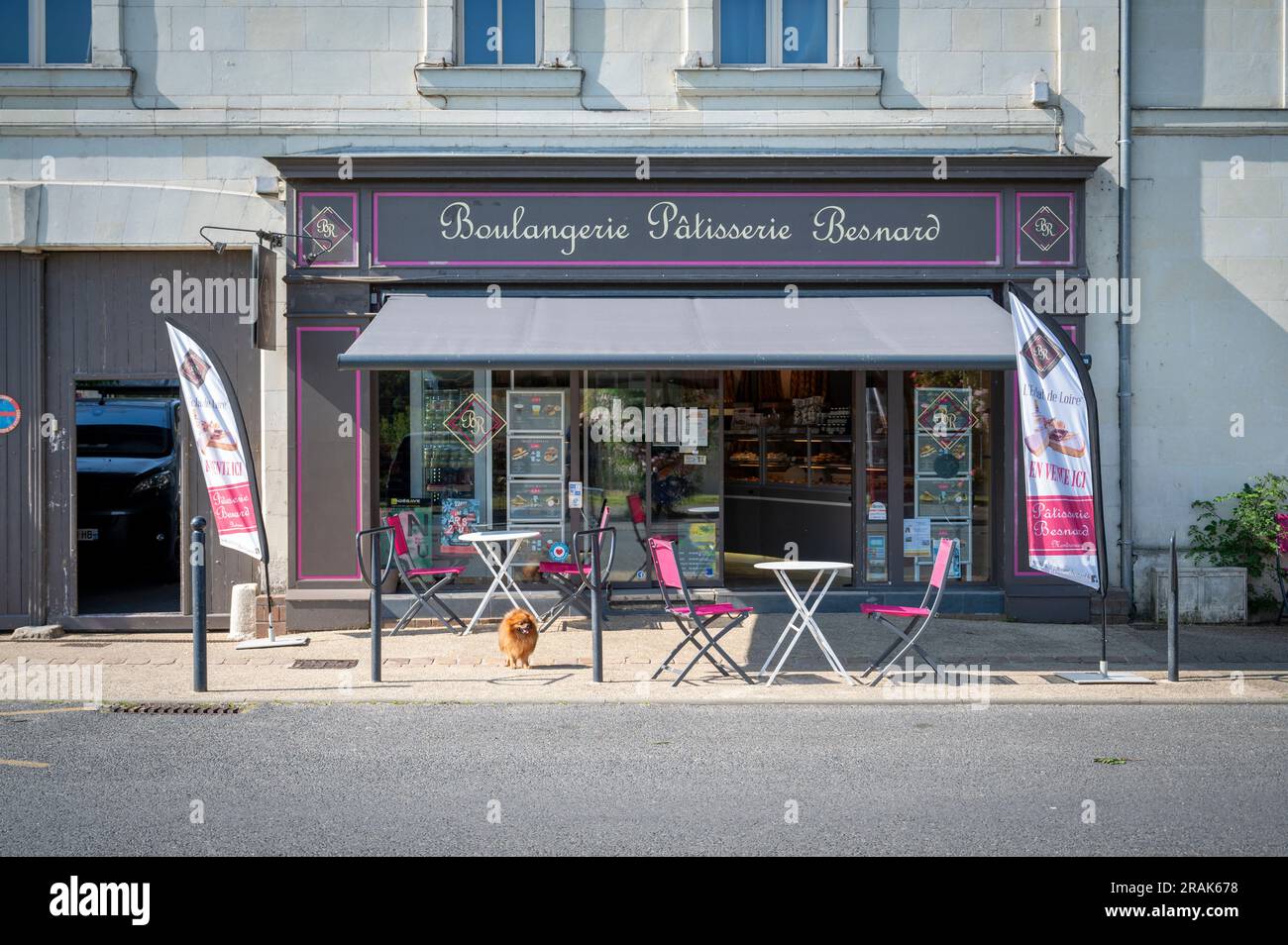 Die Boulangerie Patisserie Besnard Montsoreau Loire Valley Frankreich. Stockfoto