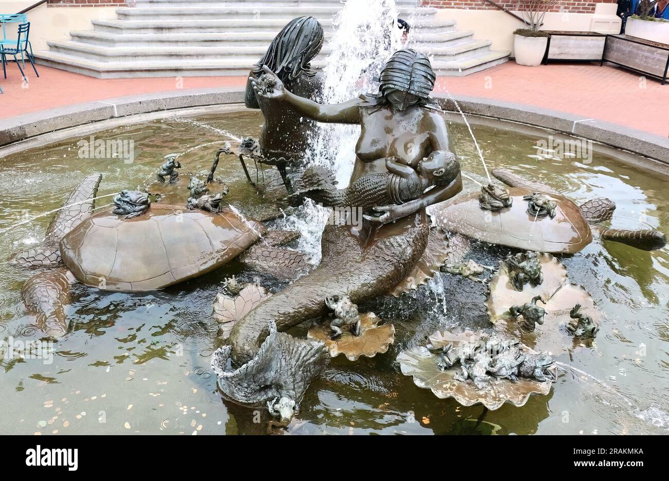 Brunnen Andrea von Ruth Asawa aus dem Jahr 1968 am Ghirardelli Square San Francisco California USA Stockfoto
