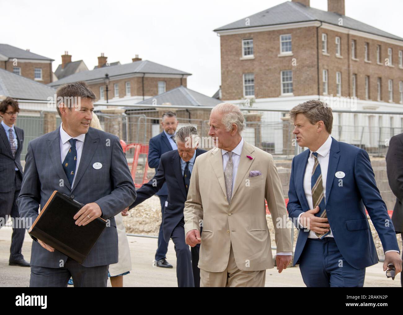 König Karl III. Und Königin Camilla in Poundbury, 27. Juni 2023 Stockfoto