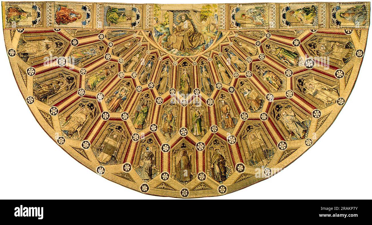 Die liturgischen Gewänder des Ordens des Goldenen Vlies - der Kasten des Heiligen Johannes 1442 von Robert Campin Stockfoto