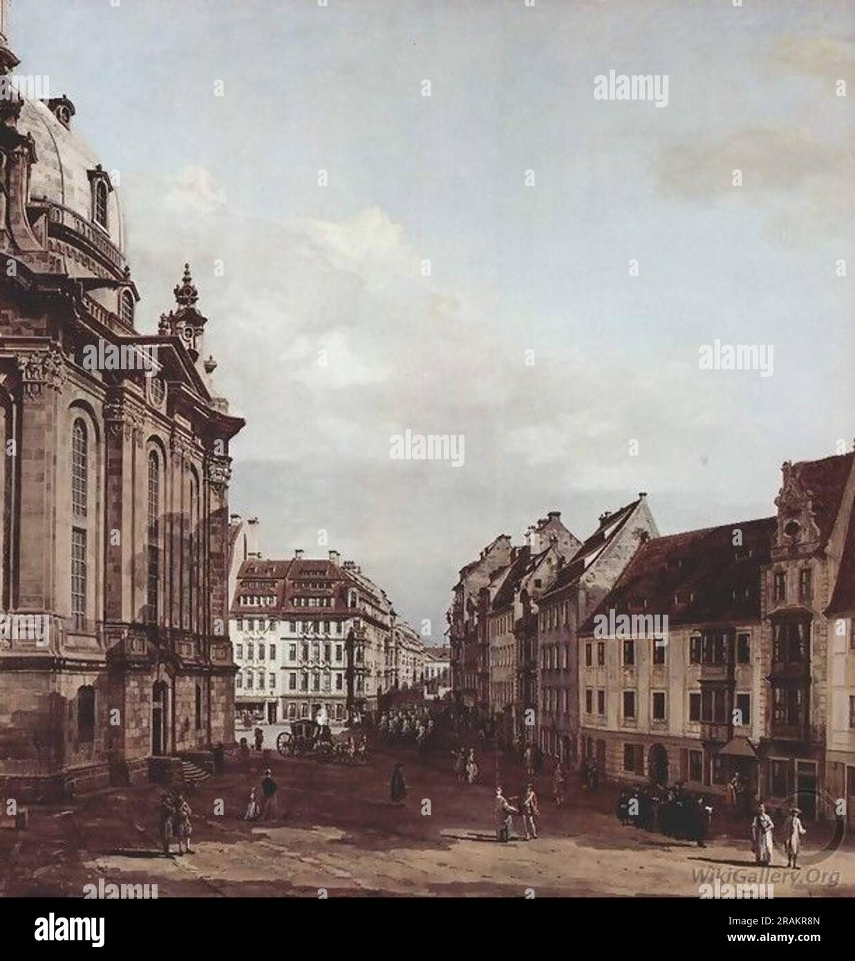 Blick auf Dresden, die Frauenkirche von Canaletto Stockfoto