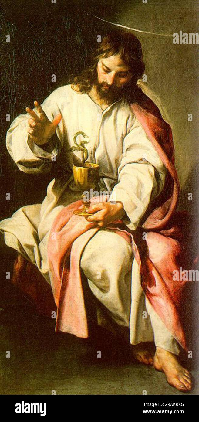 St. John der Evangelist und der vergiftete Kelch c.1637; Spanien von Alonzo Cano Stockfoto