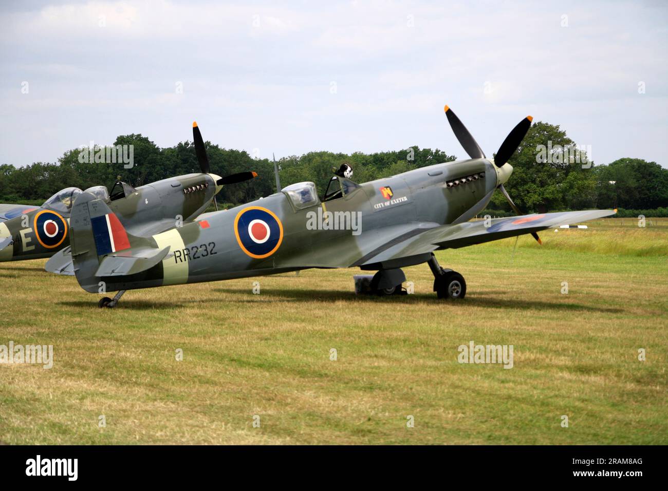 Ein Supermarine Spitfire Mk.IX auf dem Headcorn Aerodrome Kent England Stockfoto