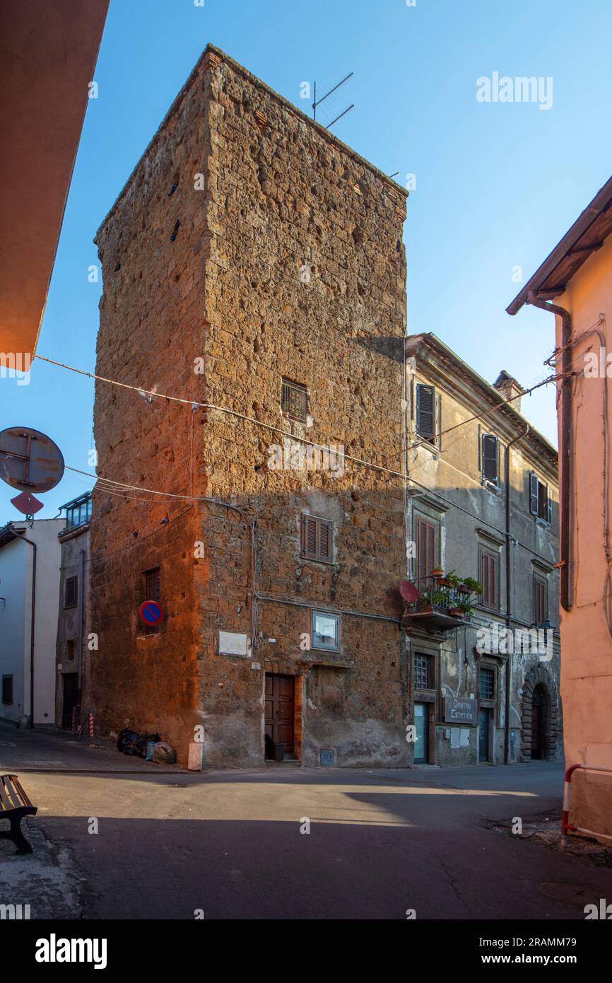 Via Tor dei Floridi, Nepi, Viterbo, Latium, Italien Stockfoto