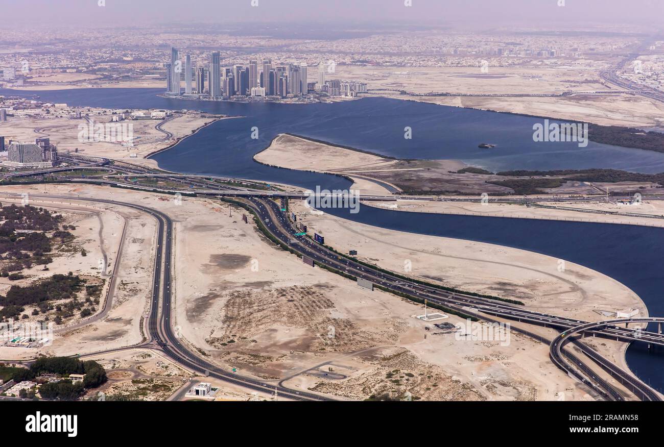 Creek Harbour Gegend von Dubai, Vereinigte Arabische Emirate Stockfoto