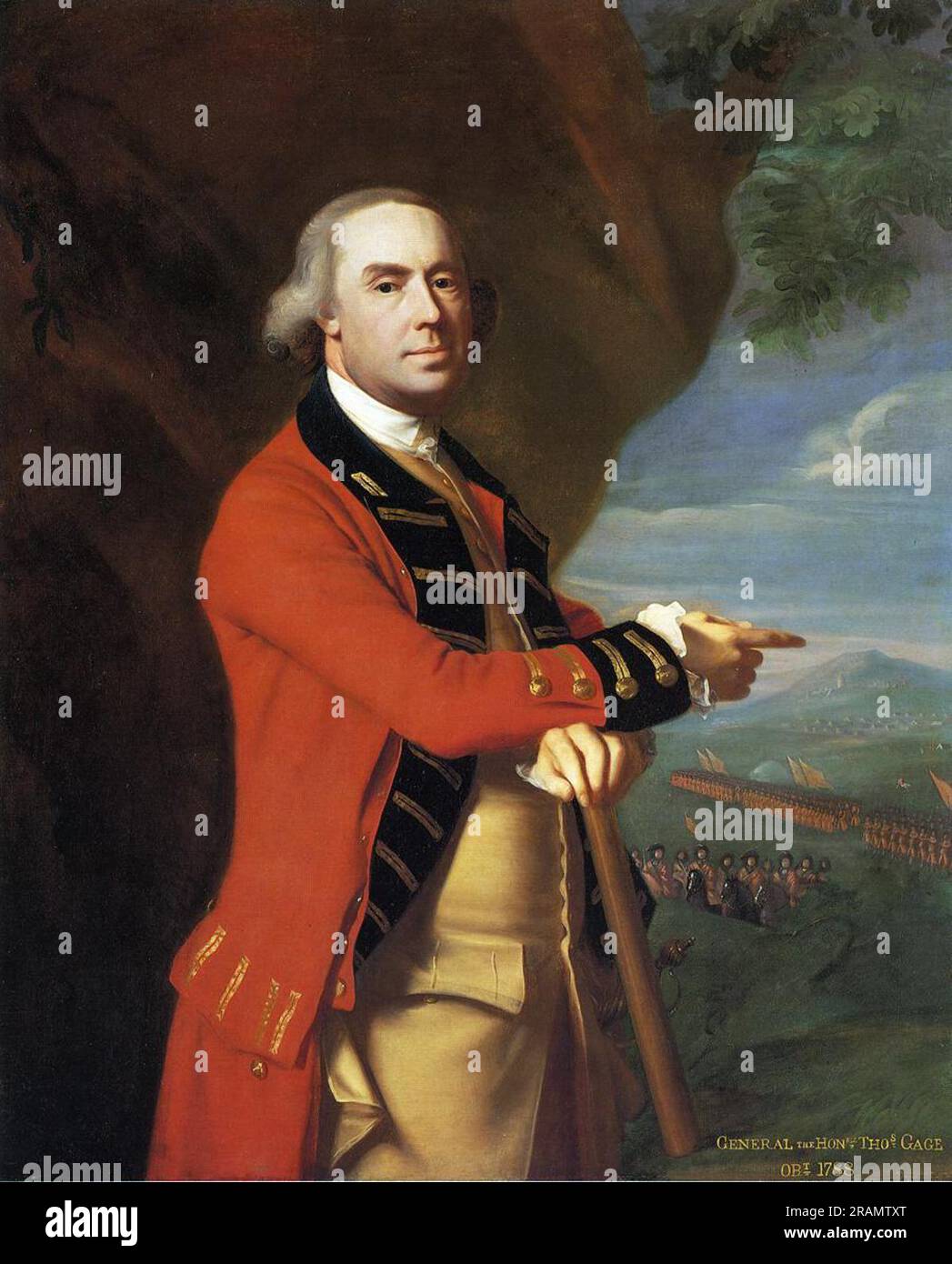 Porträt von General Thomas Gage 1769 von John Singleton Copley Stockfoto