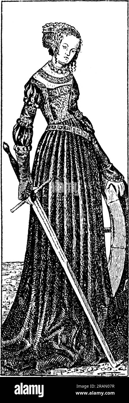 St. Catherine von Lucas Cranach, der Ältesten Stockfoto