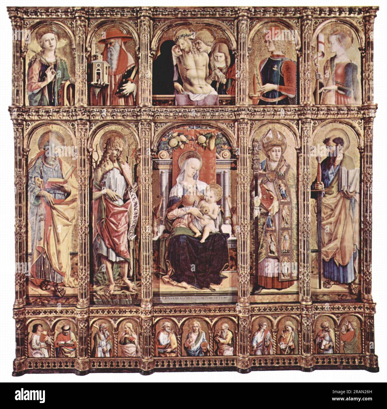 Madonna 1473 von Carlo Crivelli verzaubert Stockfoto