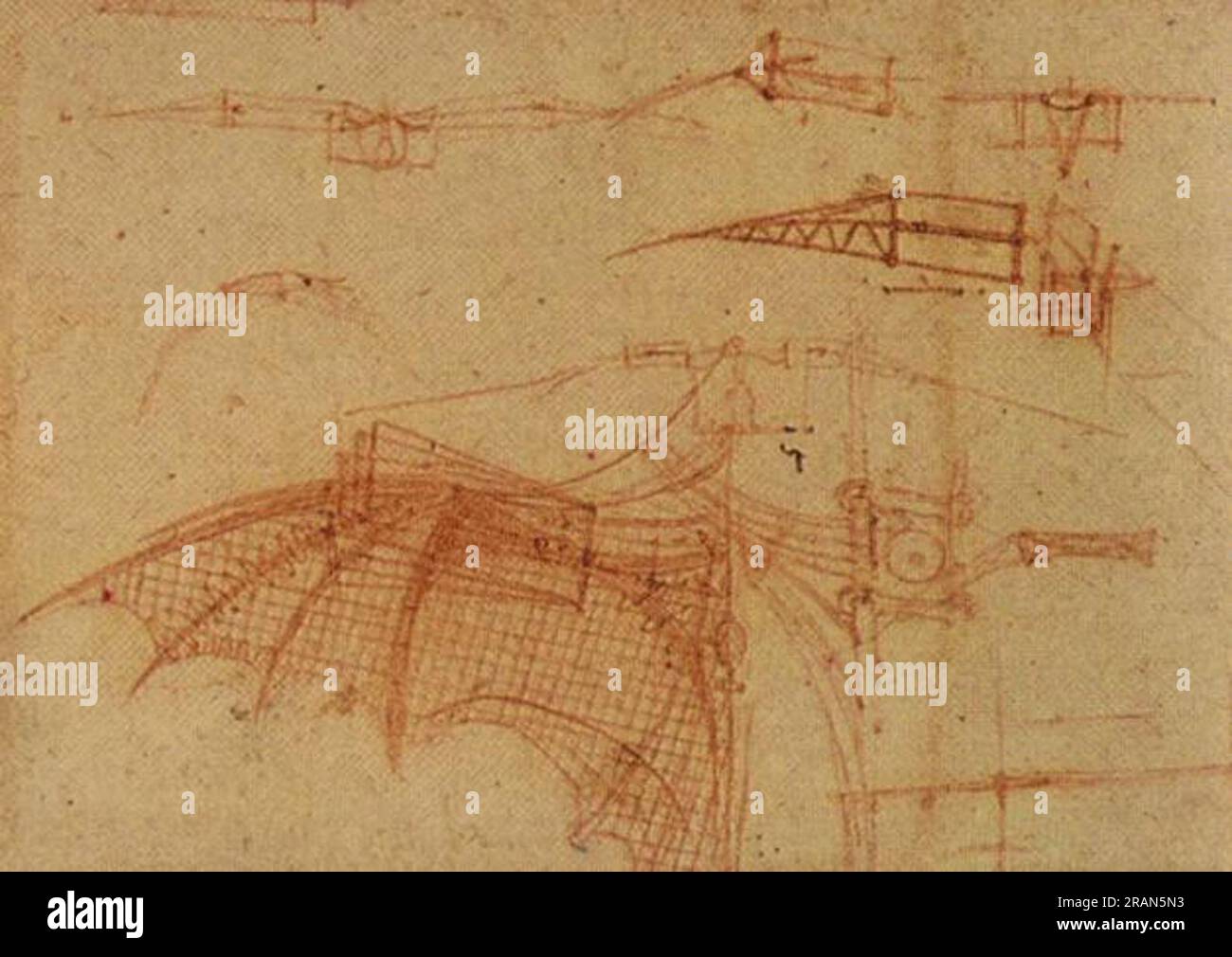 Design for a Flying Machine c.1505; Florenz, Italien, von Leonardo da Vinci Stockfoto