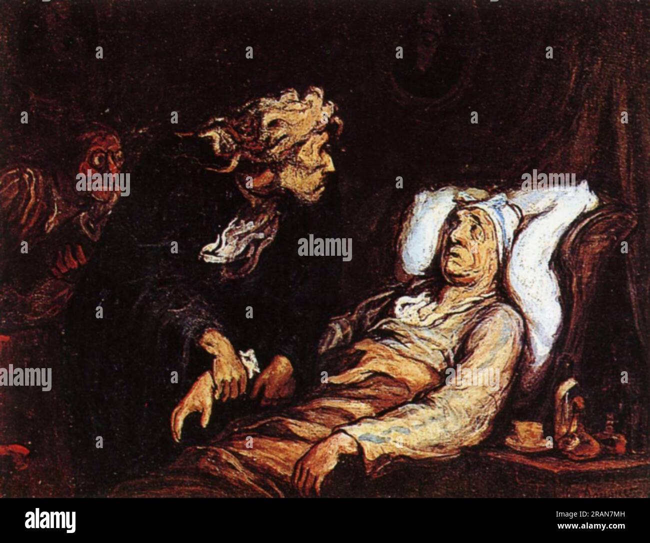 Der Hypochonder von Honore Daumier Stockfoto