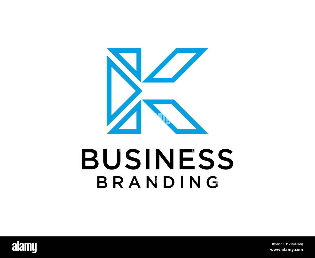 Abstraktes ursprüngliches Logo mit Buchstabe K. Origami-Stil der Form des geometrischen Pfeils auf weißem Hintergrund isoliert. Verwendbar für Unternehmens- und Branding-Logos. Flacher Vektor Stock Vektor