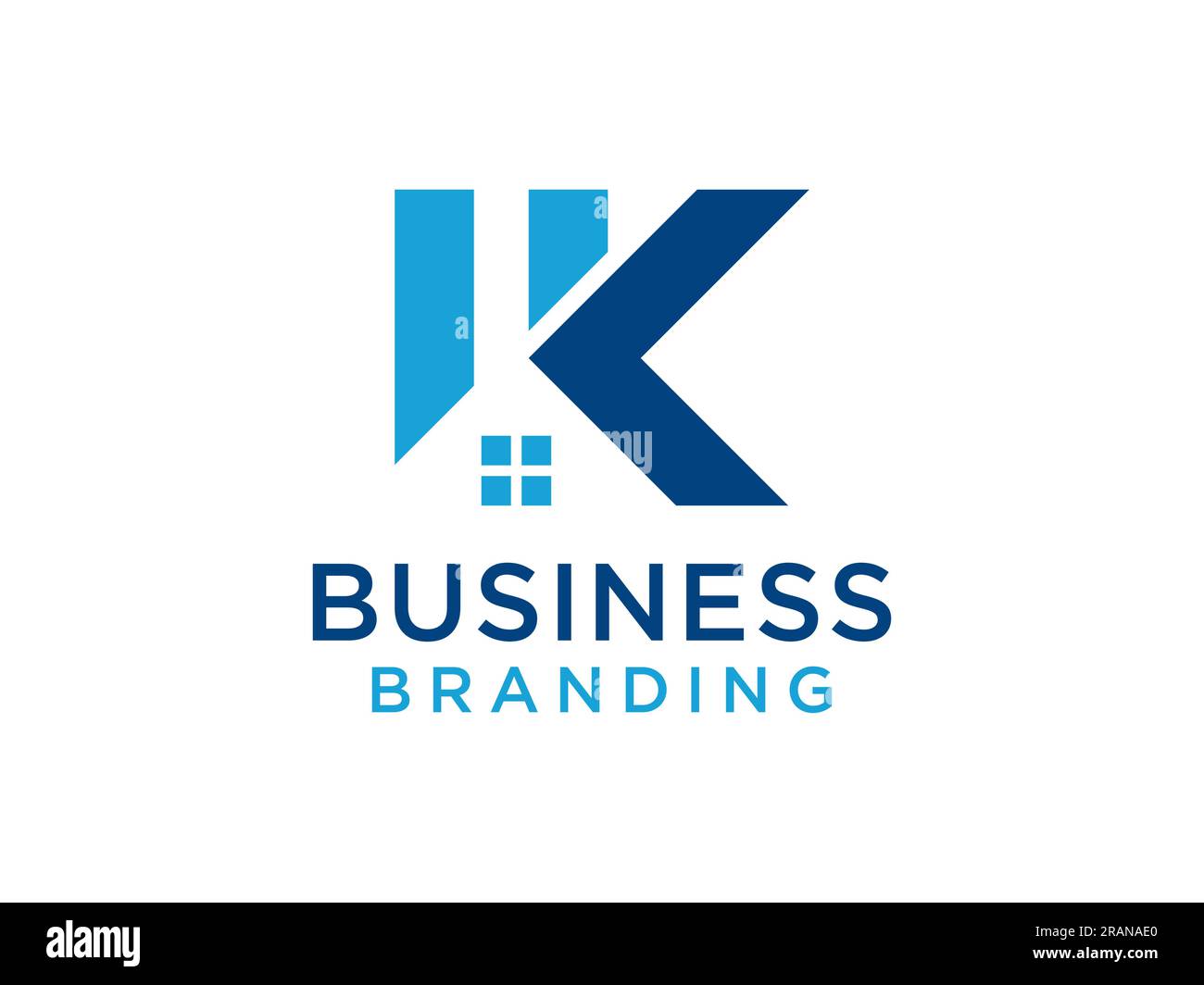 Abstraktes ursprüngliches Logo mit Buchstabe K. Origami-Stil der Form des geometrischen Pfeils auf weißem Hintergrund isoliert. Verwendbar für Unternehmens- und Branding-Logos. Flacher Vektor Stock Vektor