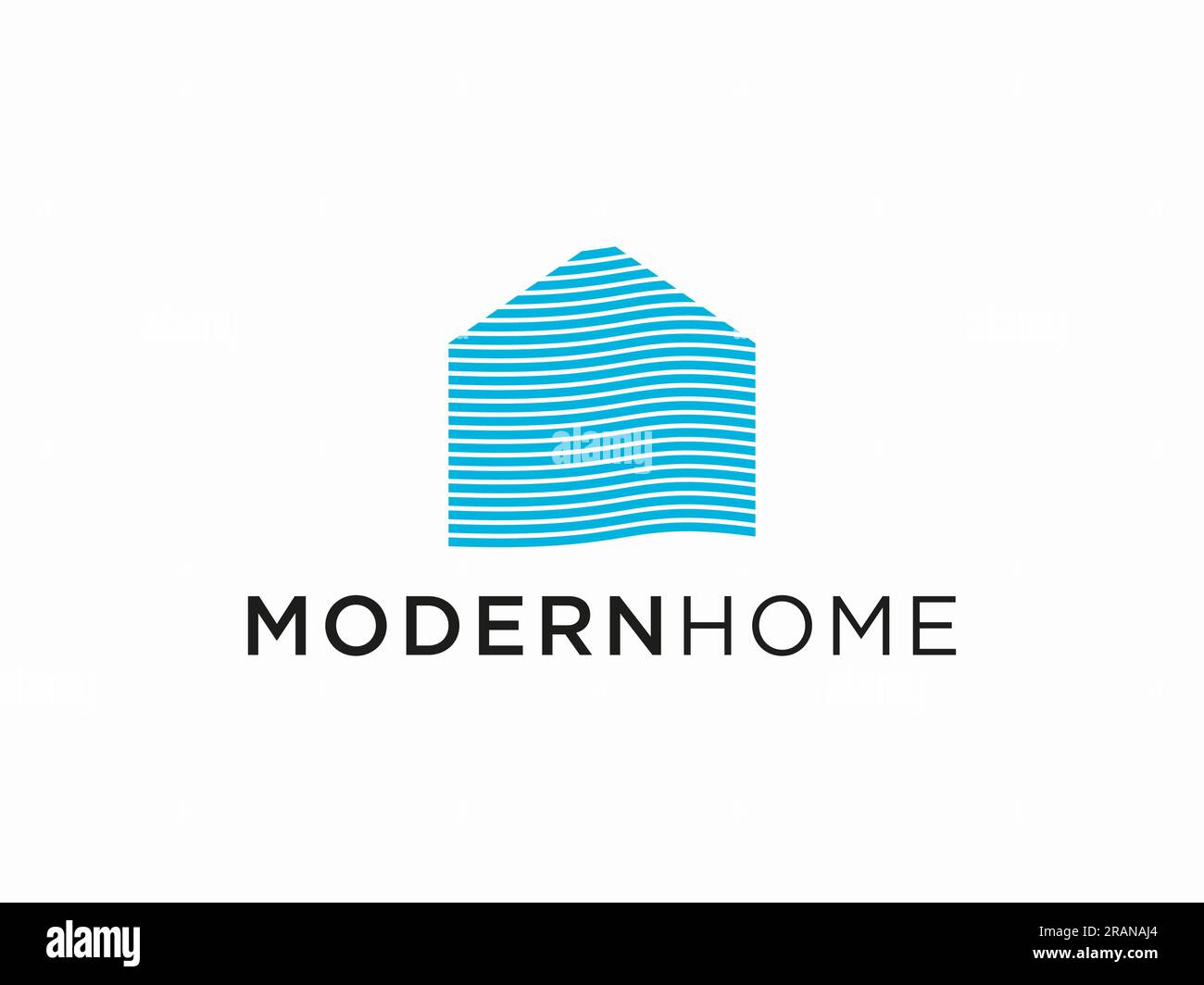 Einfache moderne Gebäudearchitektur Logo-Design mit Linienart-Wolkenkratzer-Grafik. Stock Vektor