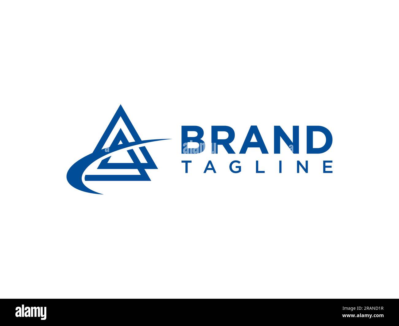 Abstraktes Anfangsbuchstabe A Logo. Geometrisches Dreieck auf weißem Hintergrund isoliert. Designvorlage Für Flat Vector-Logos Stock Vektor