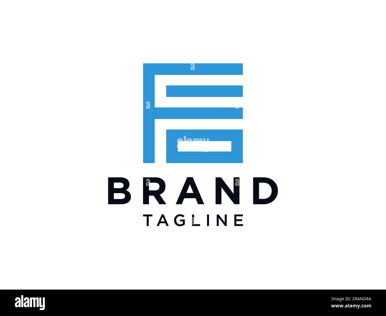 Abstraktes ursprüngliches Buchstabe-F-Logo. Blaue lineare abgerundete Form, isoliert auf weißem Hintergrund. Verwendbar für Unternehmens- und Branding-Logos. Beschreibung Des Flat-Vector-Logos Stock Vektor