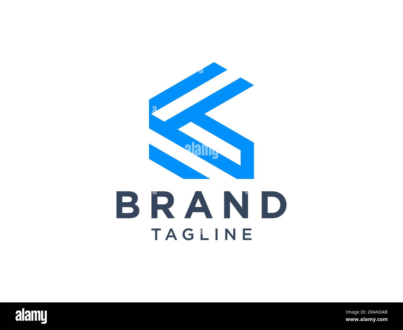 Abstraktes ursprüngliches Buchstabe-F-Logo. Blaue lineare abgerundete Form, isoliert auf weißem Hintergrund. Verwendbar für Unternehmens- und Branding-Logos. Beschreibung Des Flat-Vector-Logos Stock Vektor