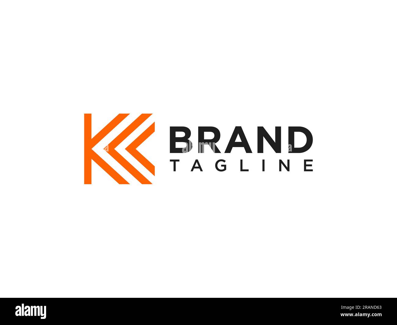 Ursprüngliches K-Logo. Rote quadratische Form mit Linie innen isoliert auf weißem Hintergrund. Verwendbar für Unternehmens- und Branding-Logos. Flaches Vektordesign Stock Vektor