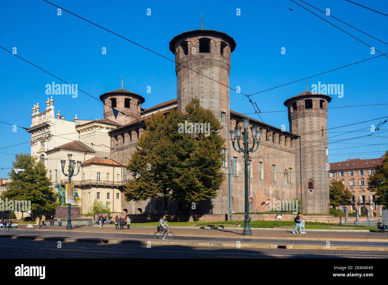 Piazza Castello, Turin, Piemont, Italien Stockfoto
