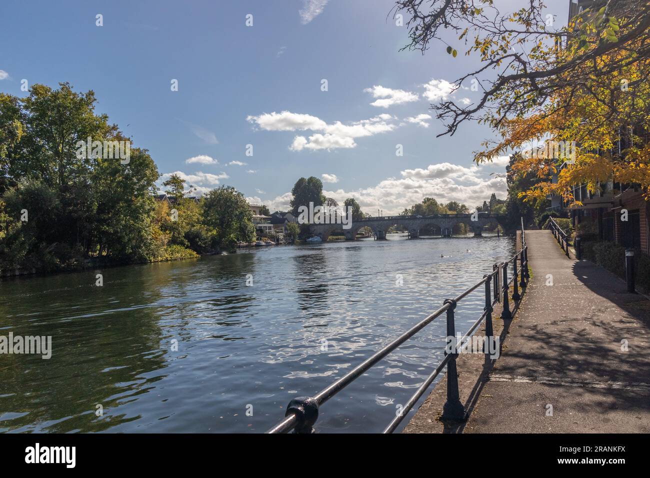 Die Themse in Maidenhead, Berkshire, England, Großbritannien an einem sonnigen Herbsttag. Stockfoto