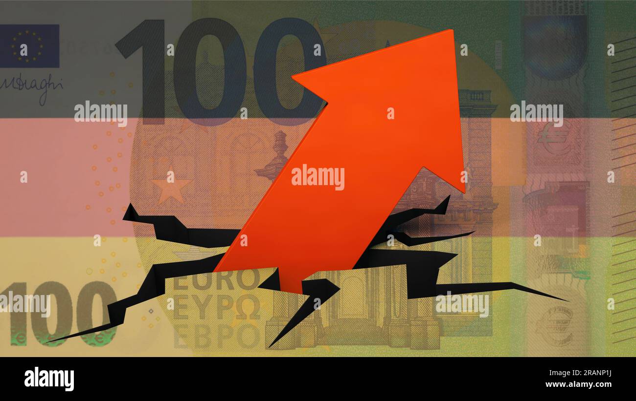 Die Schulden in Deutschland steigen Stockfoto