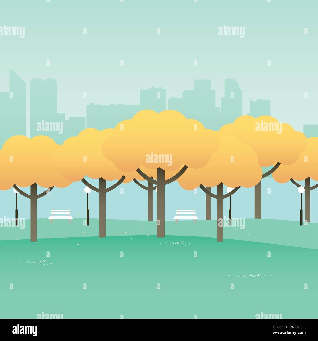 Einfache Grafik des Stadtparks Stock Vektor