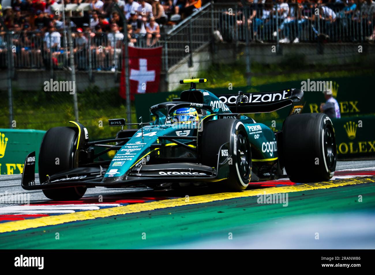 Red Bull Ring, Spielberg, Österreich, 2. Juli 2023: Fernando Alonso während des Großen Preises der Formel 1 in Österreich Stockfoto