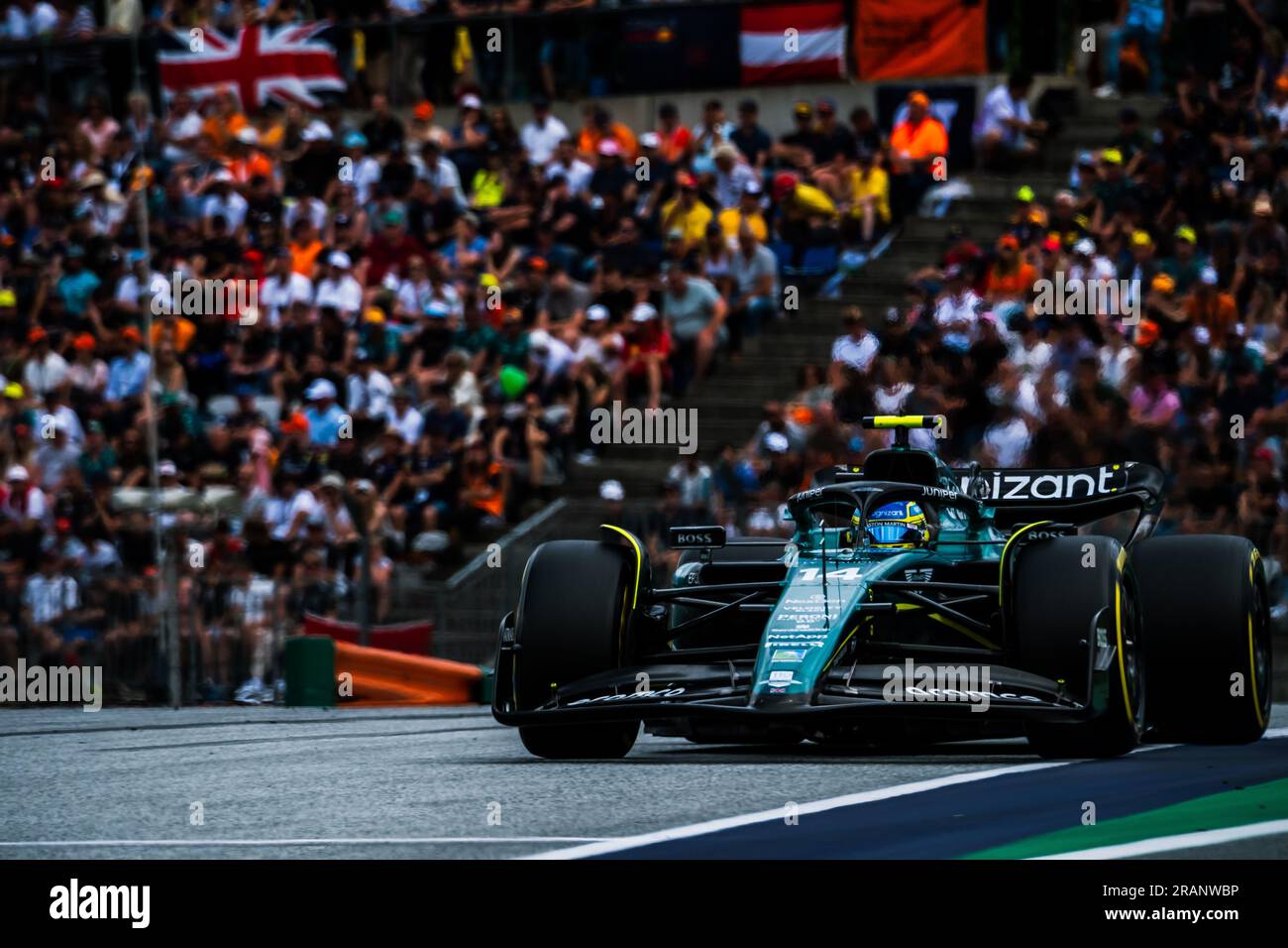 Red Bull Ring, Spielberg, Österreich, 2. Juli 2023: Fernando Alonso während des Großen Preises der Formel 1 in Österreich Stockfoto