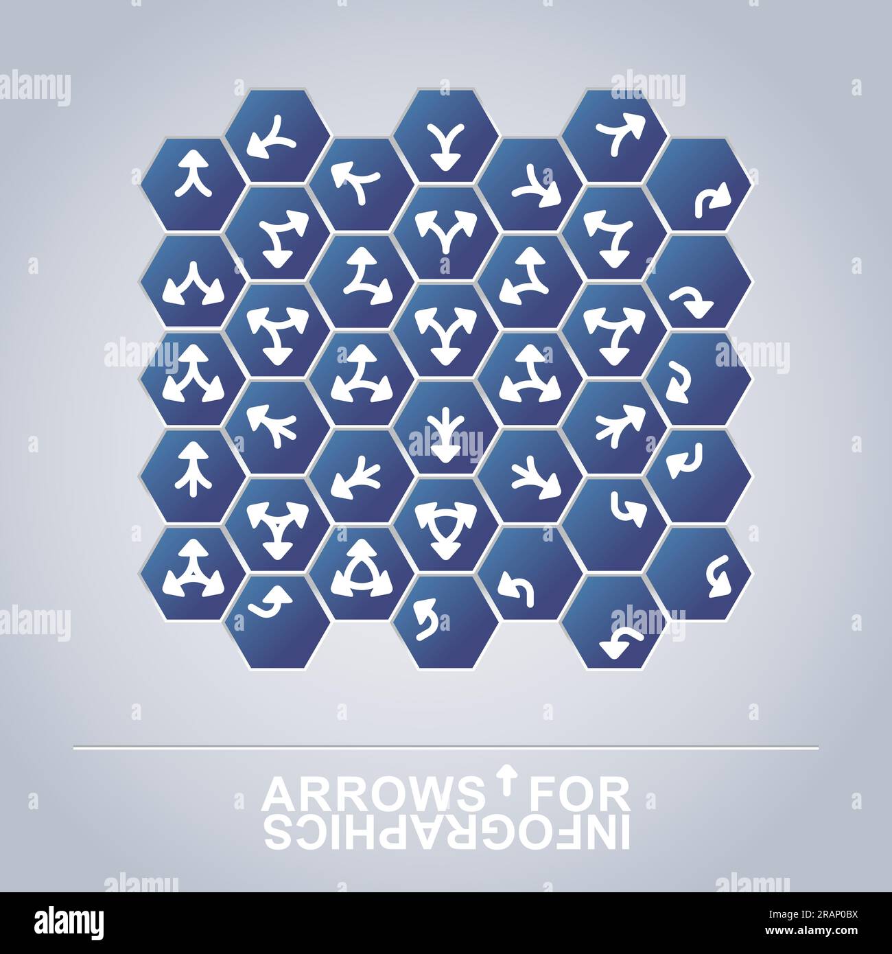 Arrow Designs für Infografiken oder Webdesigns Stock Vektor