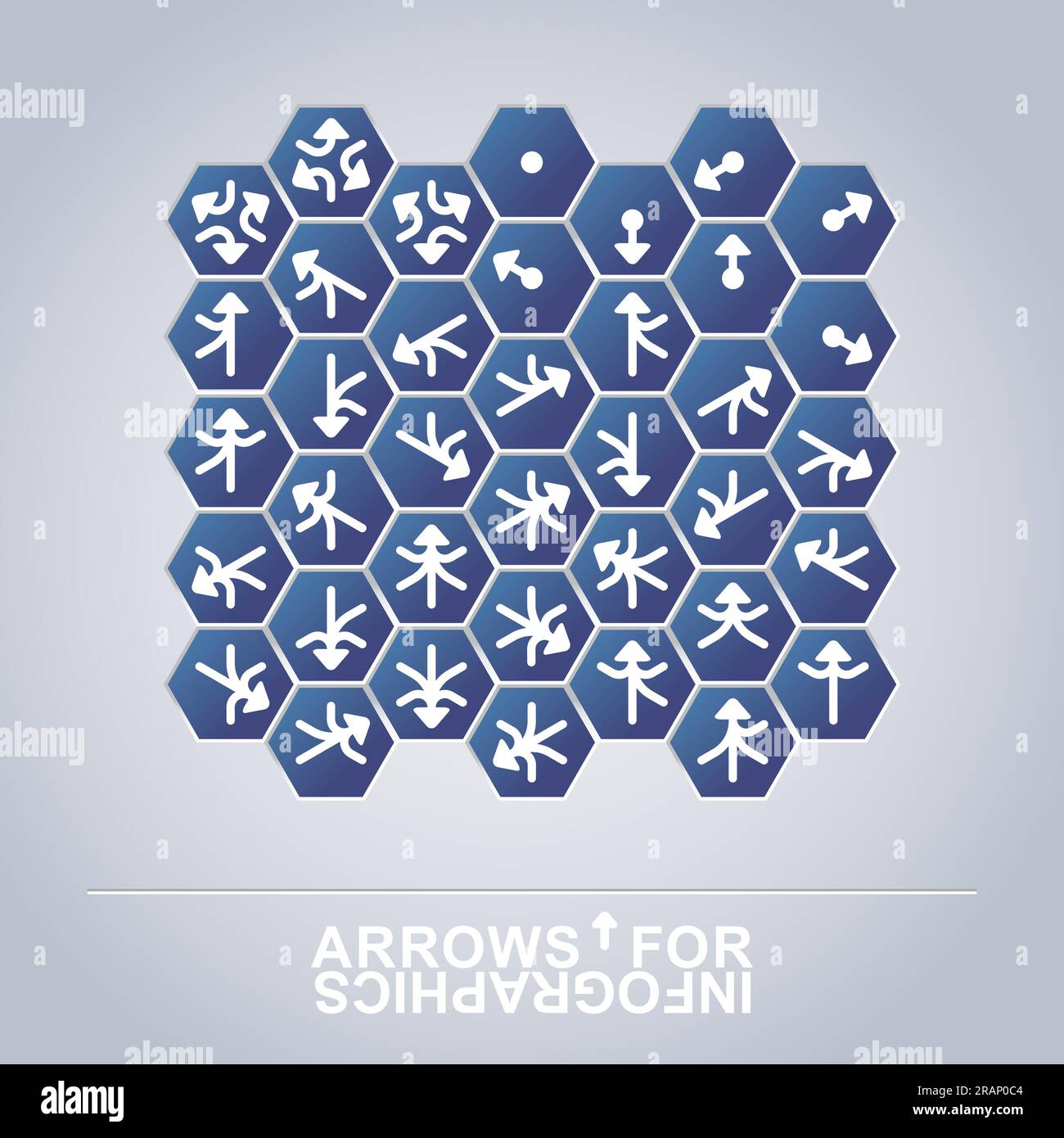 Arrow Design für Infografiken oder Webdesigns Stock Vektor