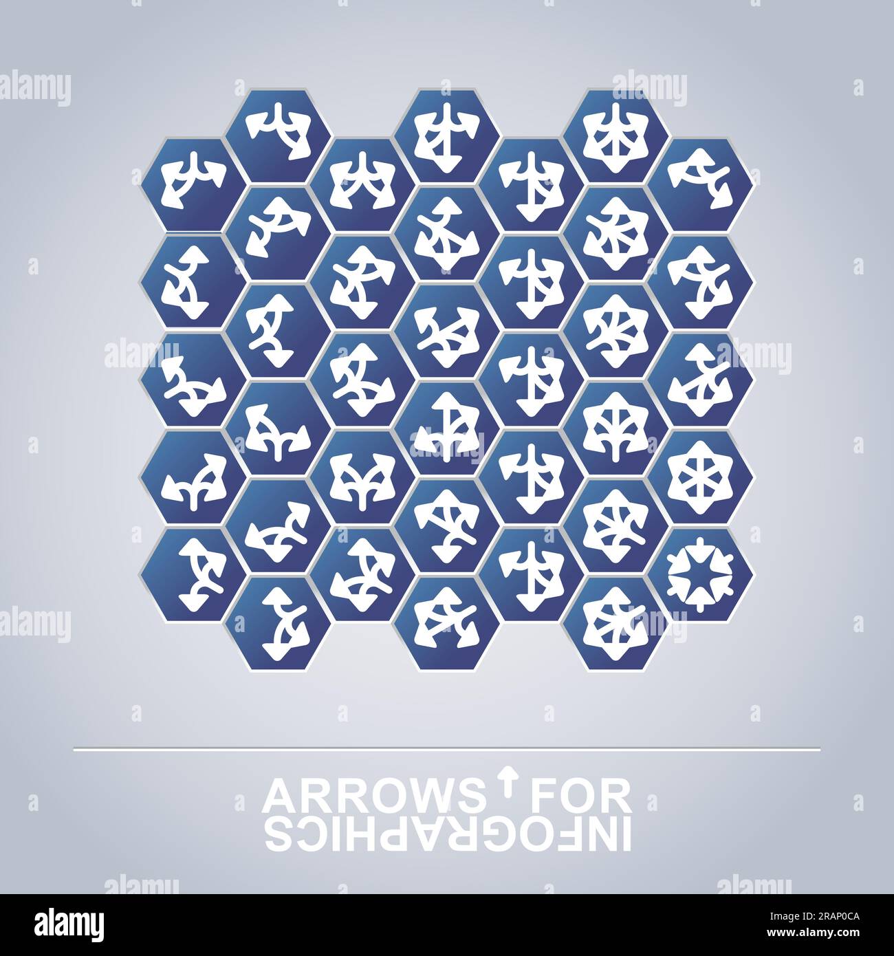 Arrow Designs für Infografiken oder Web Stock Vektor