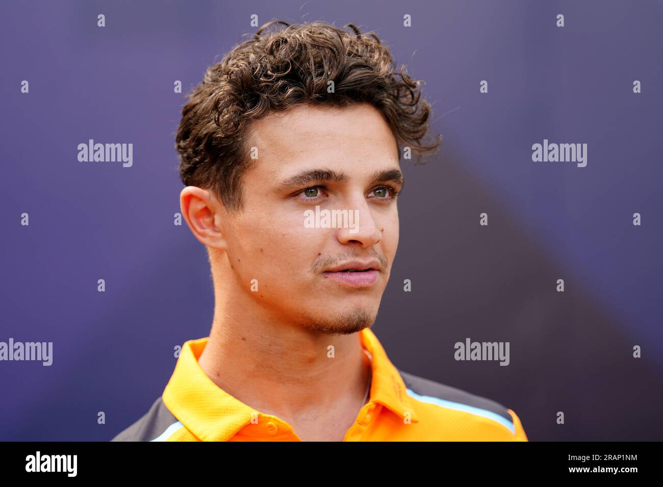 Dateifoto vom 23. 06-2023 von McLaren Formel-1-Fahrer Lando Norris, der zugibt, dass dies die schwierigste Saison seiner Formel-1-Karriere gewesen ist – und er ist nicht bereit, weitere fünf Jahre zu warten, bis er kämpfen kann, um Weltmeister zu werden. Ausgabedatum: Mittwoch, 5. Juli 2023. Stockfoto
