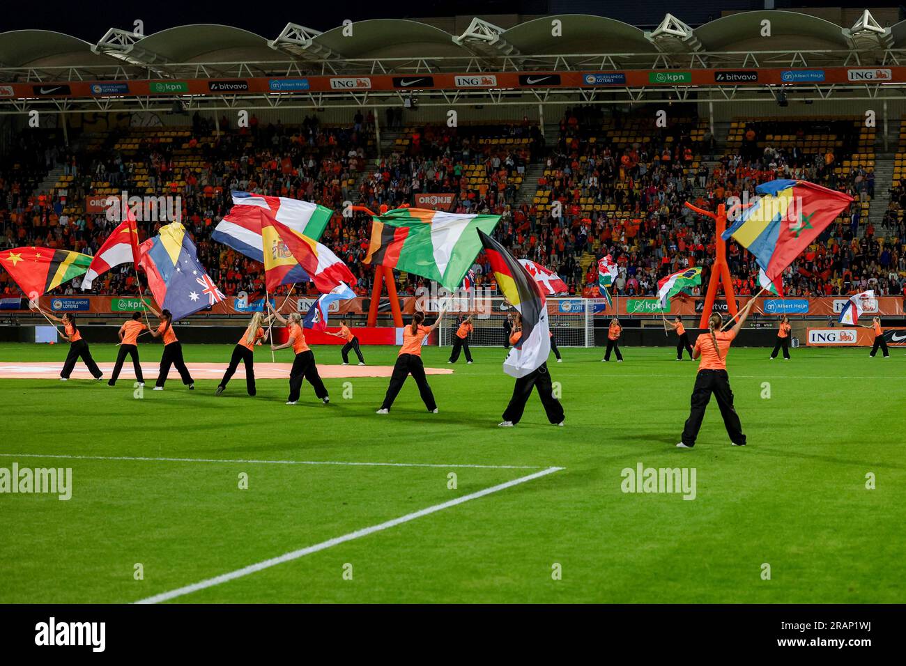 02-07-2023: Sport: Nederland gegen Belgie (frauenfreundlich) SITTARD, NIEDERLANDE - JULI 2: Abschiedsparade für die WK während der International Friendly wo Stockfoto