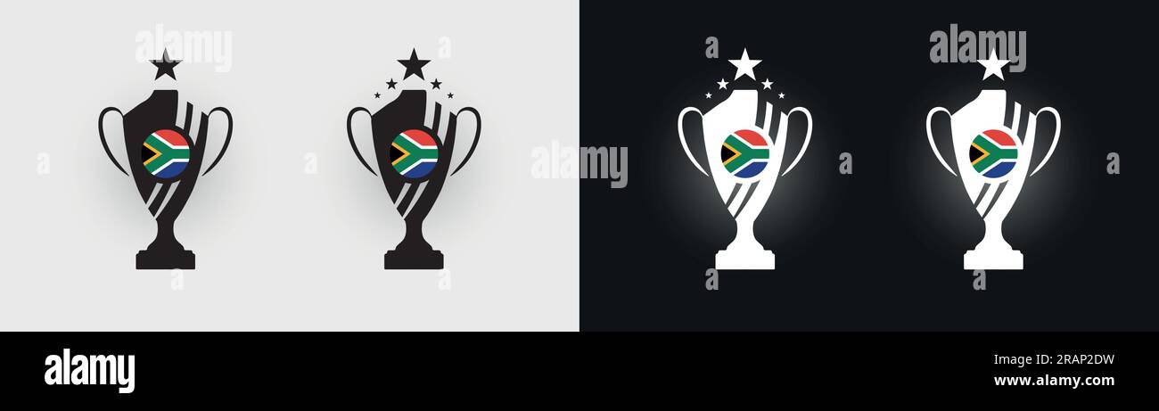 Südafrika pokal-pokal-Pokal-Fußball-Champion Vektordarstellung Stock Vektor