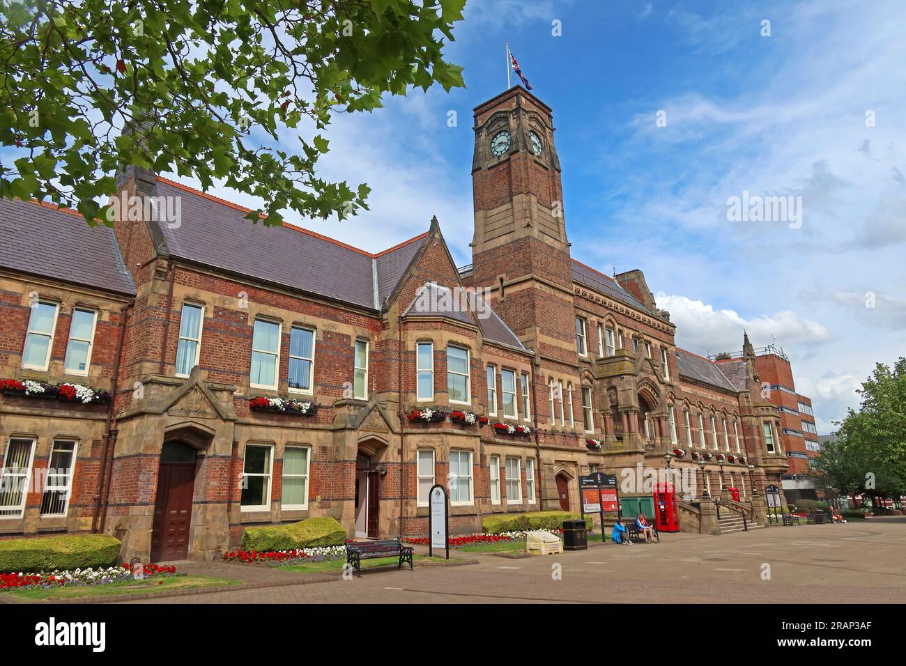 St Helens Town Hall, Victoria Square, Bickerstaffe St, St Helens, Merseyside, ENGLAND, GROSSBRITANNIEN, WA10 1HP Stockfoto