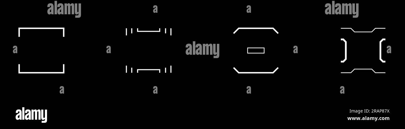 Cyberpunk-Style-AIM-Set. Stock Vektor