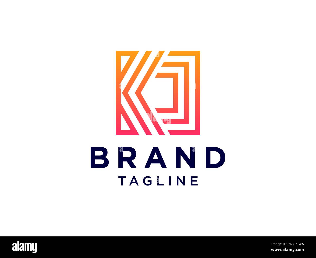 Ursprüngliches K-Logo. Designvorlage Für Logos Für Das Vektor-Branding Mit Flachen Linien Stock Vektor