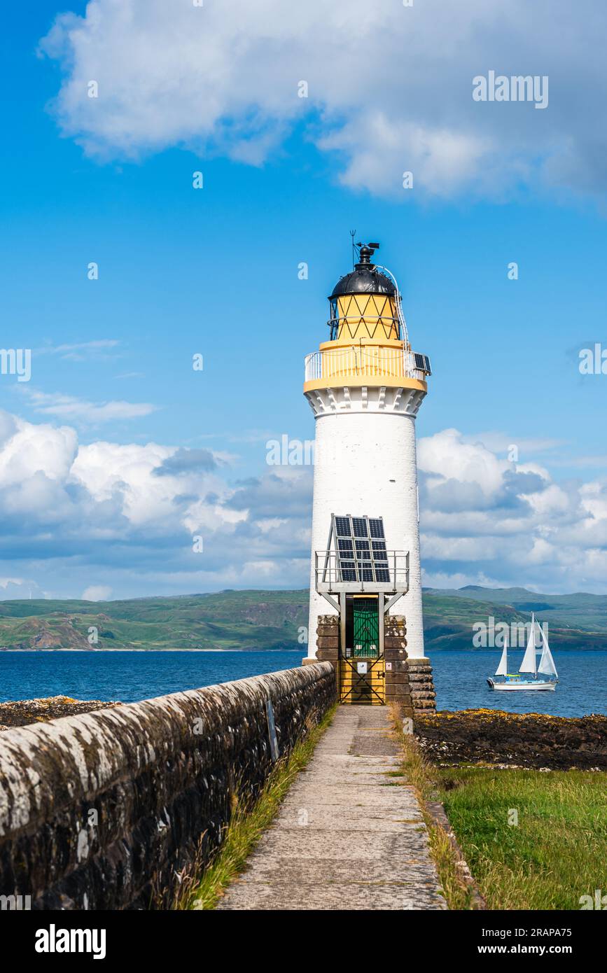 Rubha nan Gall, Tobermory Lighthouse, Tobermory, Isle of Mull, Schottland, UK Stockfoto