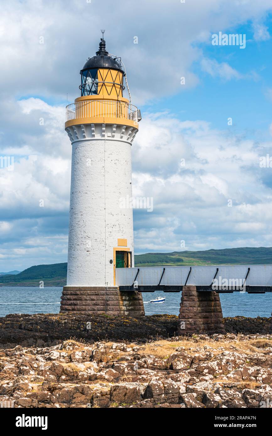 Rubha nan Gall, Tobermory Lighthouse, Tobermory, Isle of Mull, Schottland, UK Stockfoto